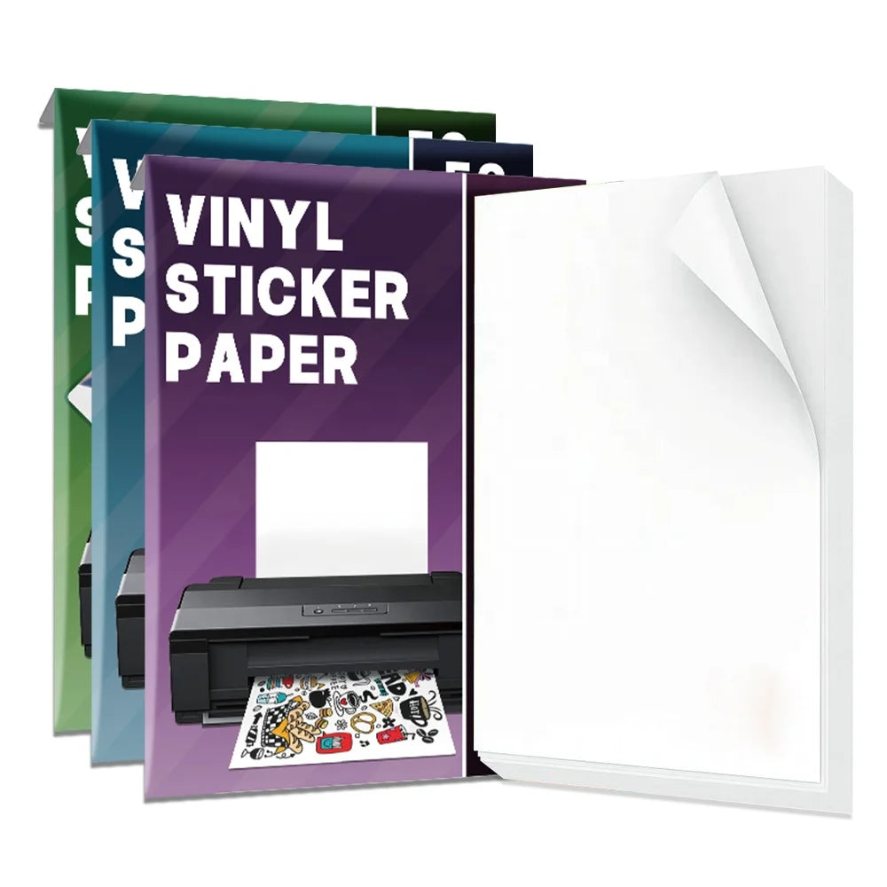 KTX-396755 Custom Printable Matte A4 and Glossy A3 Waterproof Inkjet Vinyl Sticker Paper