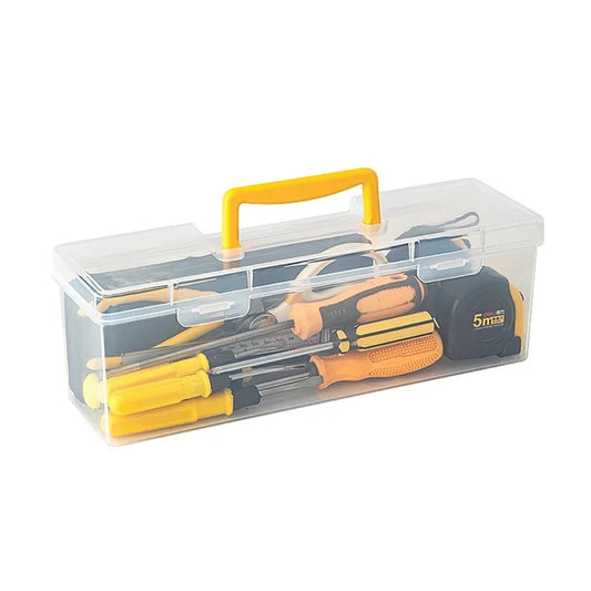 KTX-083475 Transparent Hand-held Multifunctional Tool Storage Box for Wrenches and Accessories