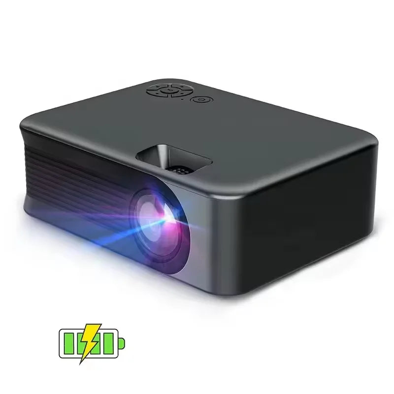 KTX-189011 Portable 1080p Smart WiFi LED Projector with Built-in Battery for 3D and 4K Cinema Experience