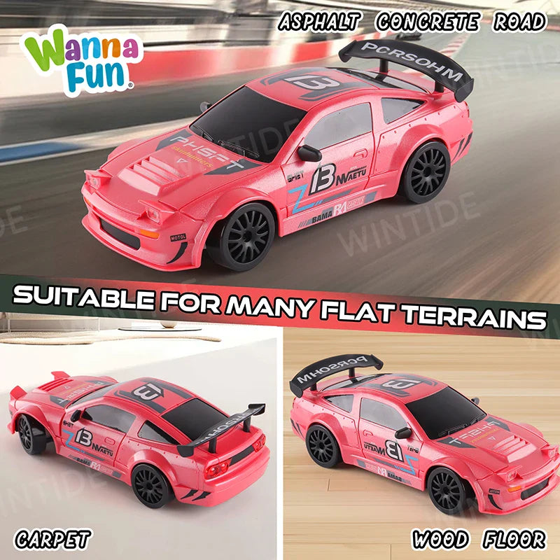 KTX-559827 1/24 Scale 4WD Electric Remote Control Stunt Drift Off-road Buggy with ABS Shell and TPR Wheels