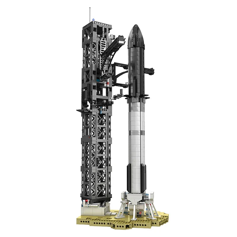 KTX-341267 Starship Rocket Building Block Model Set with 1763 Pieces for Ages 8 and Up