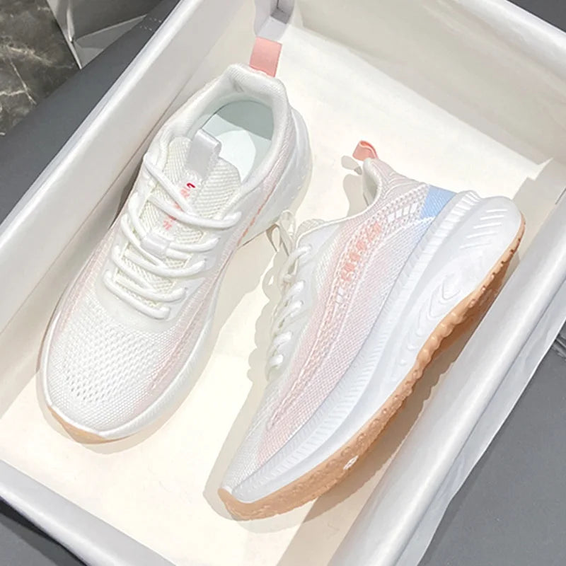 KTX-917843 K2509 Fashion Women Lace-up Front Walking Sneakers Shoes Comfortable Sport Outdoor Running Shoes