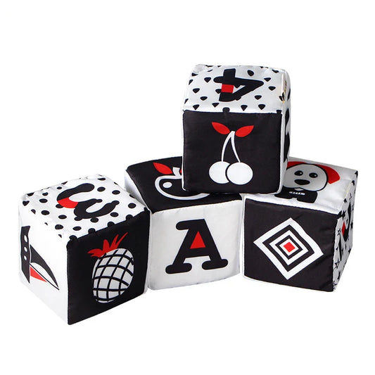 KTX-474643 Black and White Educational Development Blocks for Infants and Toddlers