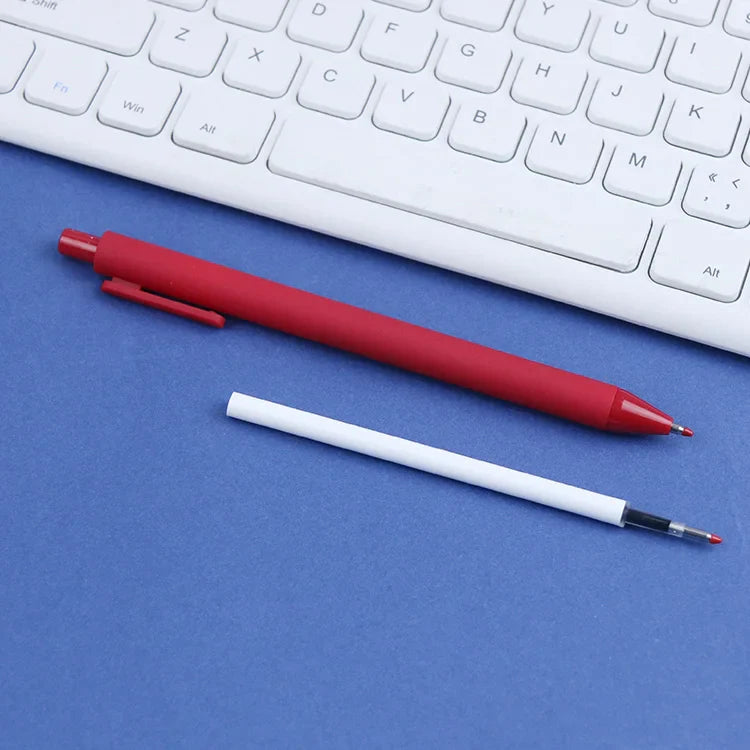 KTX-929939 Custom Logo Printed Retractable Ballpoint Pen with Soft Rubber Grip in Multiple Colours
