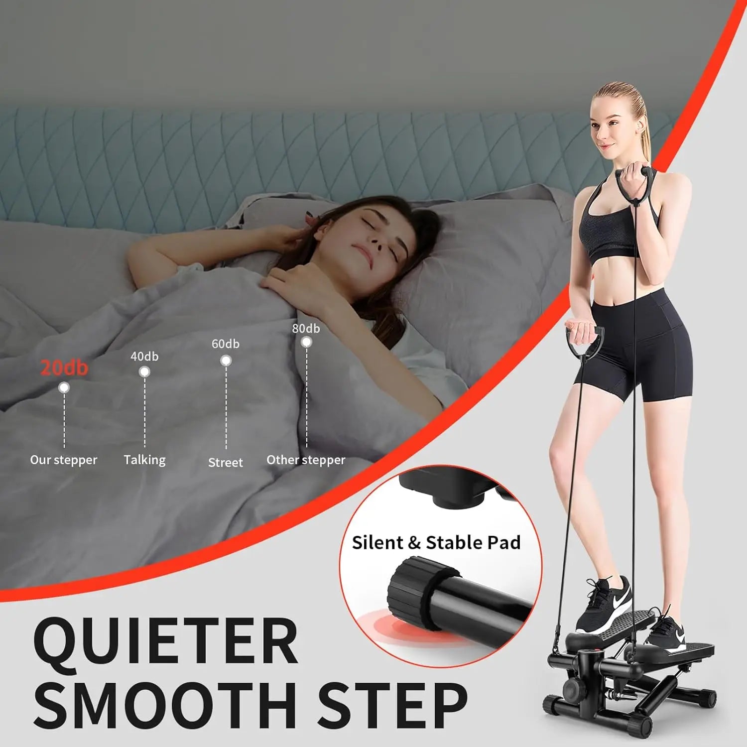 KTX-698003 Portable Fitness Aerobic Mini Stepper for Home Workouts