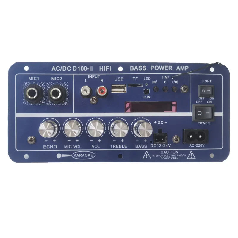 KTX-958483 50W Dual Channel Digital Power Audio Receiver with USB for Home and Outdoor Use