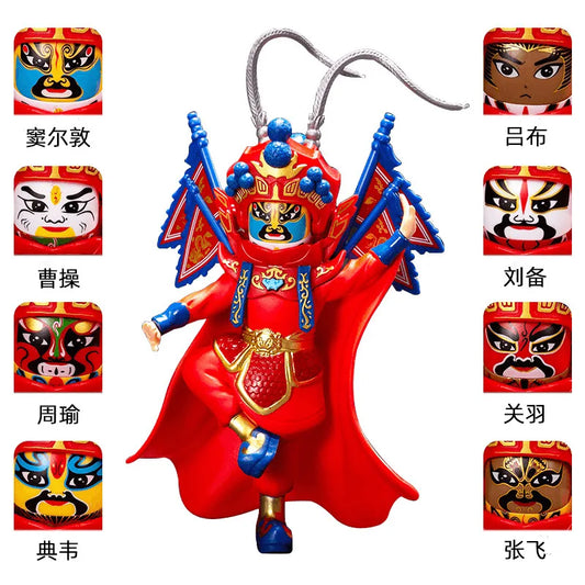 KTX-470035 Chinese Face-Changing Opera Doll Action Figure - Peking Mask PVC Model