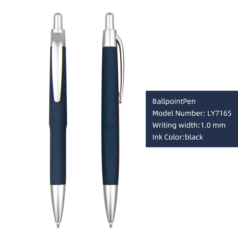 KTX-355923 Custom Plastic Ballpoint Pen with Logo Print - 1.0mm Black Ink, Lightweight Design