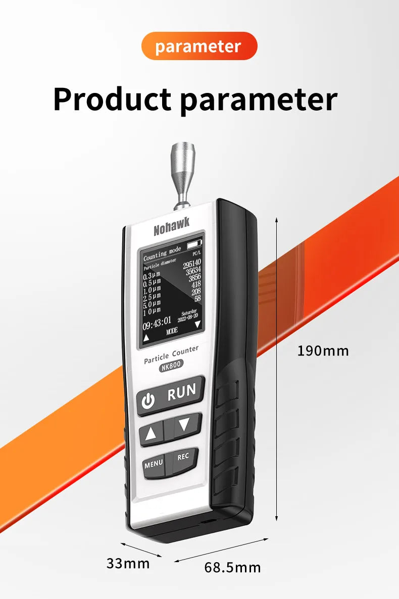 KTX-781971 Handheld Air Quality Monitor for PM2.5 and PM10 Particulate Matter Detection