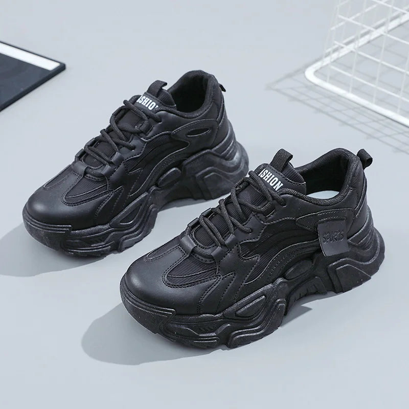 KTX-573203 XQ103 New Solid Color Sports Shoes Spring and Autumn Versatile Anti slip Running Shoes Student Leather Board Shoes