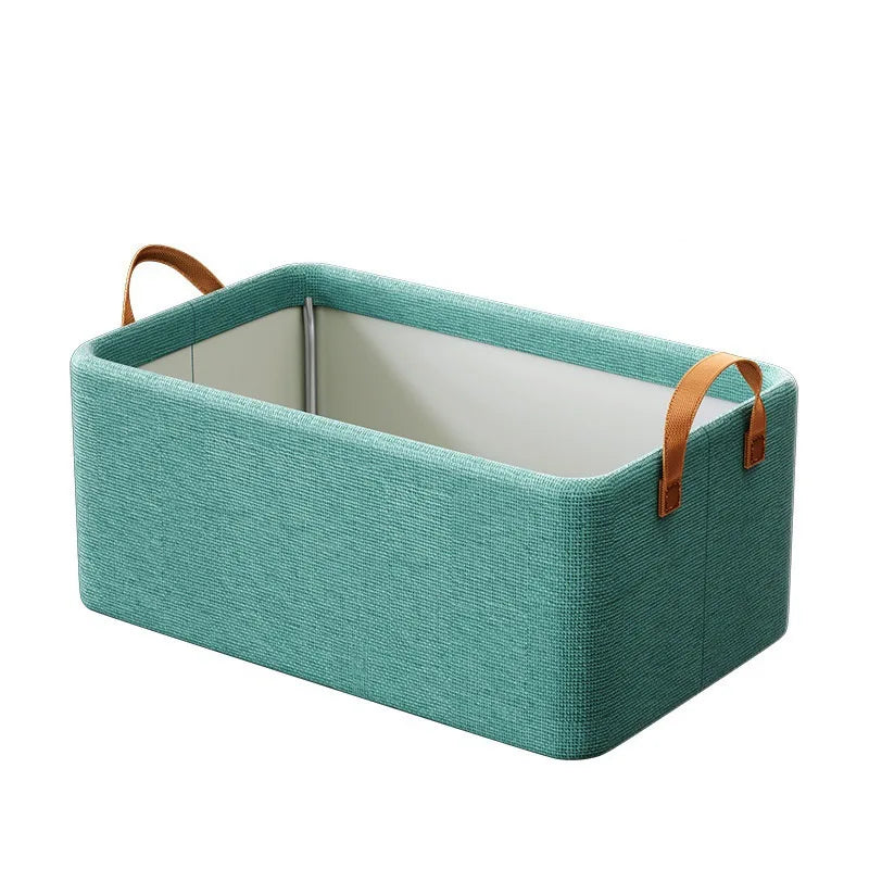 KTX-369043 Foldable Fabric Clothes Storage Box with Steel Frame for Wardrobe Organization