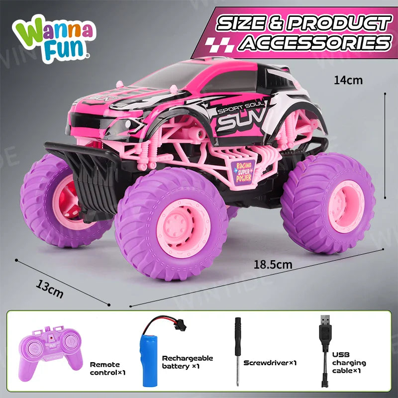KTX-198227 1:24 Off-Road Remote Control Truck, 4WD Brushless Racing Vehicle with Headlights, High-Speed Indoor-Outdoor Fun