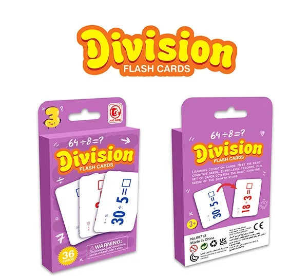 KTX-905619 Early Learning Math Educational Cards - 36 Piece Set for Kids