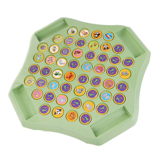 KTX-835091 Educational Memory Puzzle Board Game for Children Aged 2-7 – Fruit and Animal Matching Toy