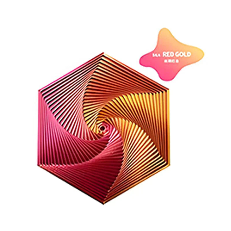 KTX-080275 3D Printed Fractal Hexagon Fidget Spiral Toy for Stress Relief and Anxiety Management