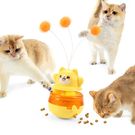 KTX-800403 Eco-Friendly Interactive Cat Toy Teaser Wand and Tumbler for Boredom Relief