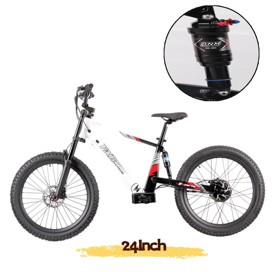 KTX-967443 24 Inch 48V 10.5Ah 1500W Electric Mountain Bike for Kids and Teenagers, Max Speed 50km/h, Aluminum Frame