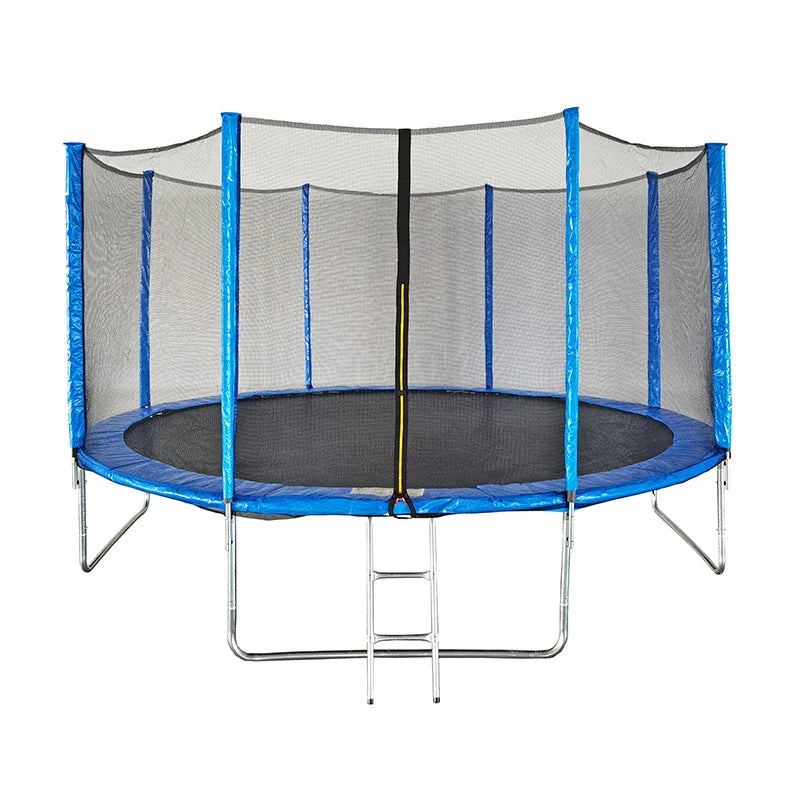 KTX-700307 Outdoor Family Trampoline with Safety Net - 6ft to 16ft Adjustable Size for Kids and Adults