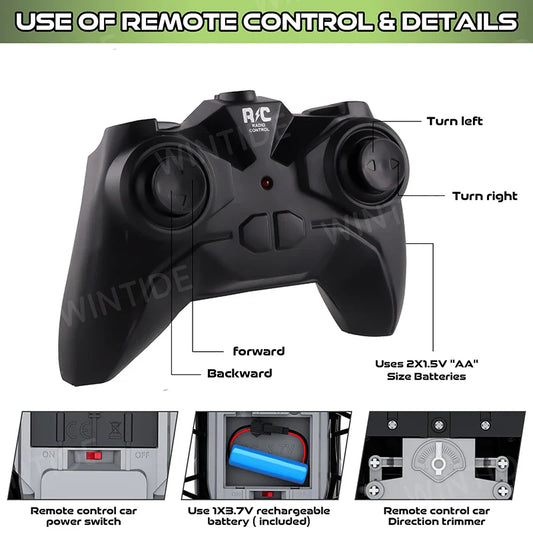 KTX-705555 1:18 Scale 27MHZ Remote Control Off-Road Car with TPR Wheels for Kids and Adults