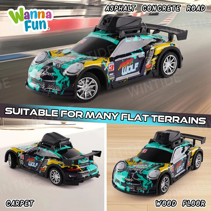 KTX-722515 2.4G Remote Control Racing Drift Car with FPV Camera and Lights for Kids