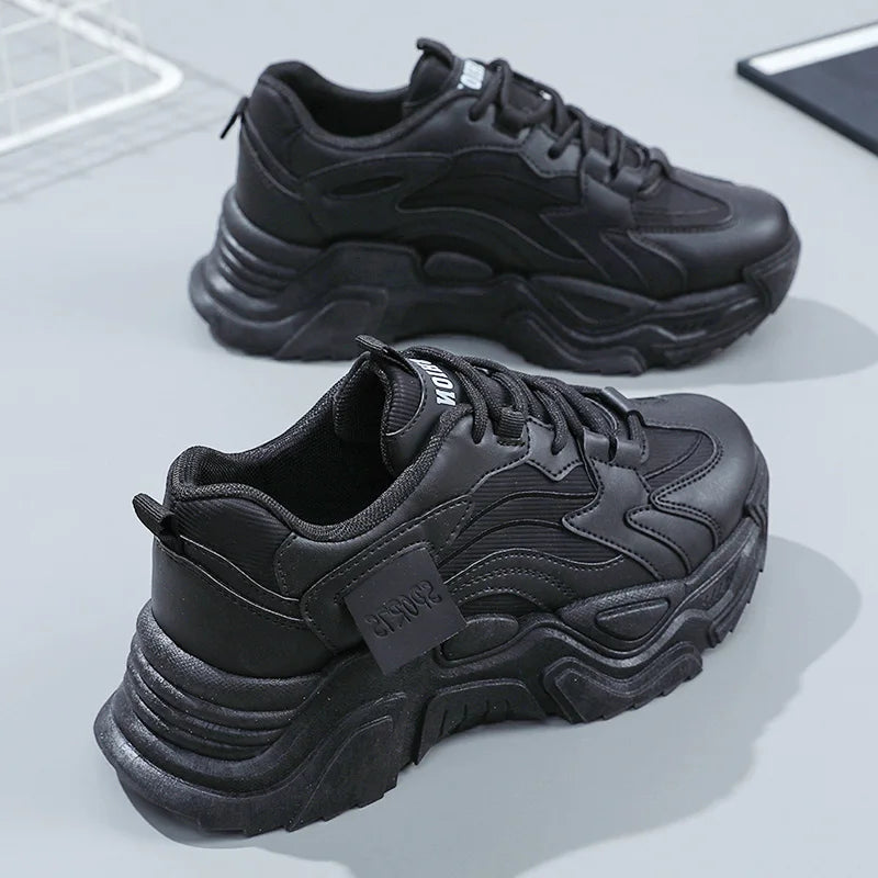 KTX-573203 XQ103 New Solid Color Sports Shoes Spring and Autumn Versatile Anti slip Running Shoes Student Leather Board Shoes