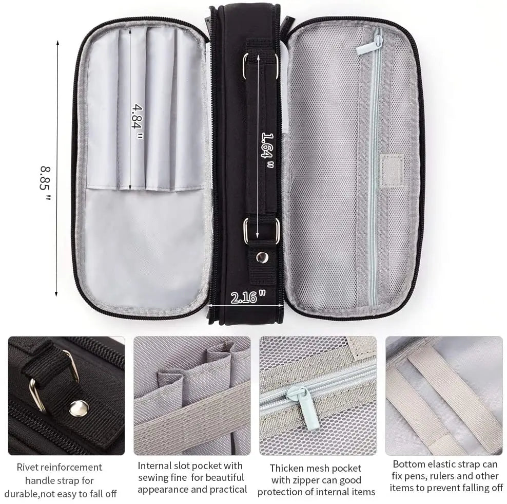KTX-384083 Custom Multi-Compartment Office Pen Organizer and Pencil Case for School Use