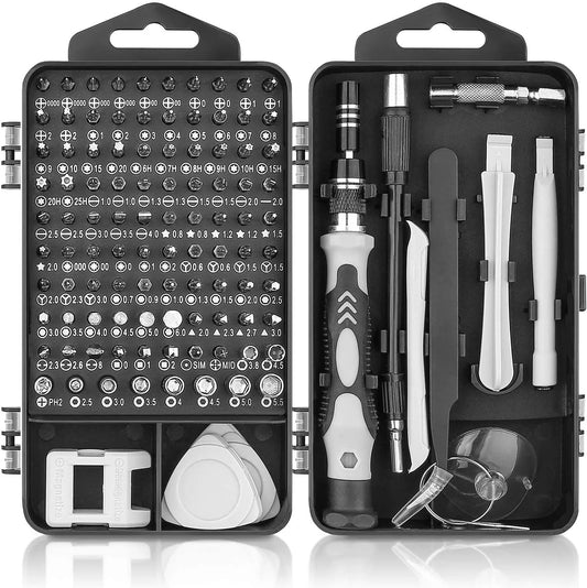 KTX-428115 Precision Mini Screwdriver Set with 118 Magnetic Bits - Multi-Function Stainless Steel Repair Tool