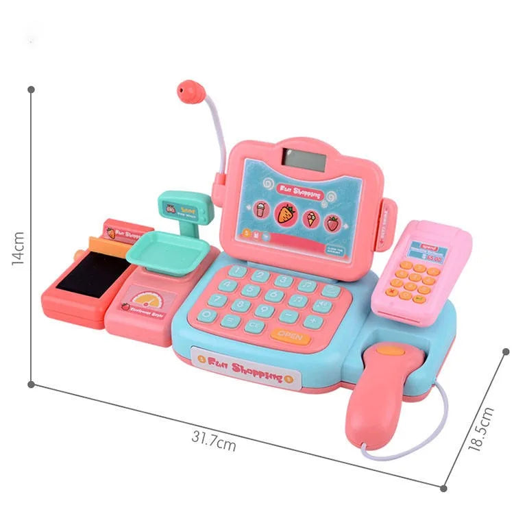 KTX-541715 Kids Cash Register Play Set with Scanner – Fun Supermarket Simulation Toy for Ages 2 to 13