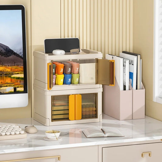 KTX-532883 Foldable Non-Installation Storage Box for Home Desktop Organisation