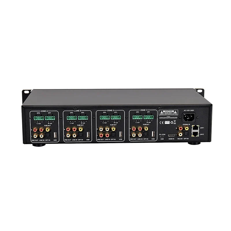 KTX-957331 4 Zone PA Matrix Audio Mixer Amplifier for Public Address Systems