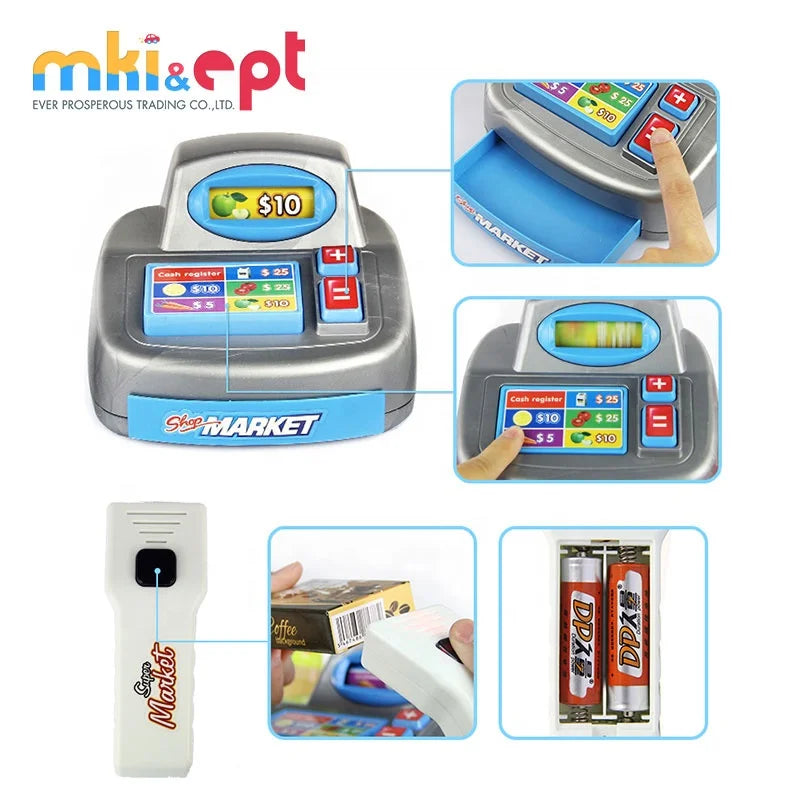 KTX-163155 Mini Supermarket Ice Cream Shop Playset for Kids - Pretend Play Toy for Ages 2 to 7 Years