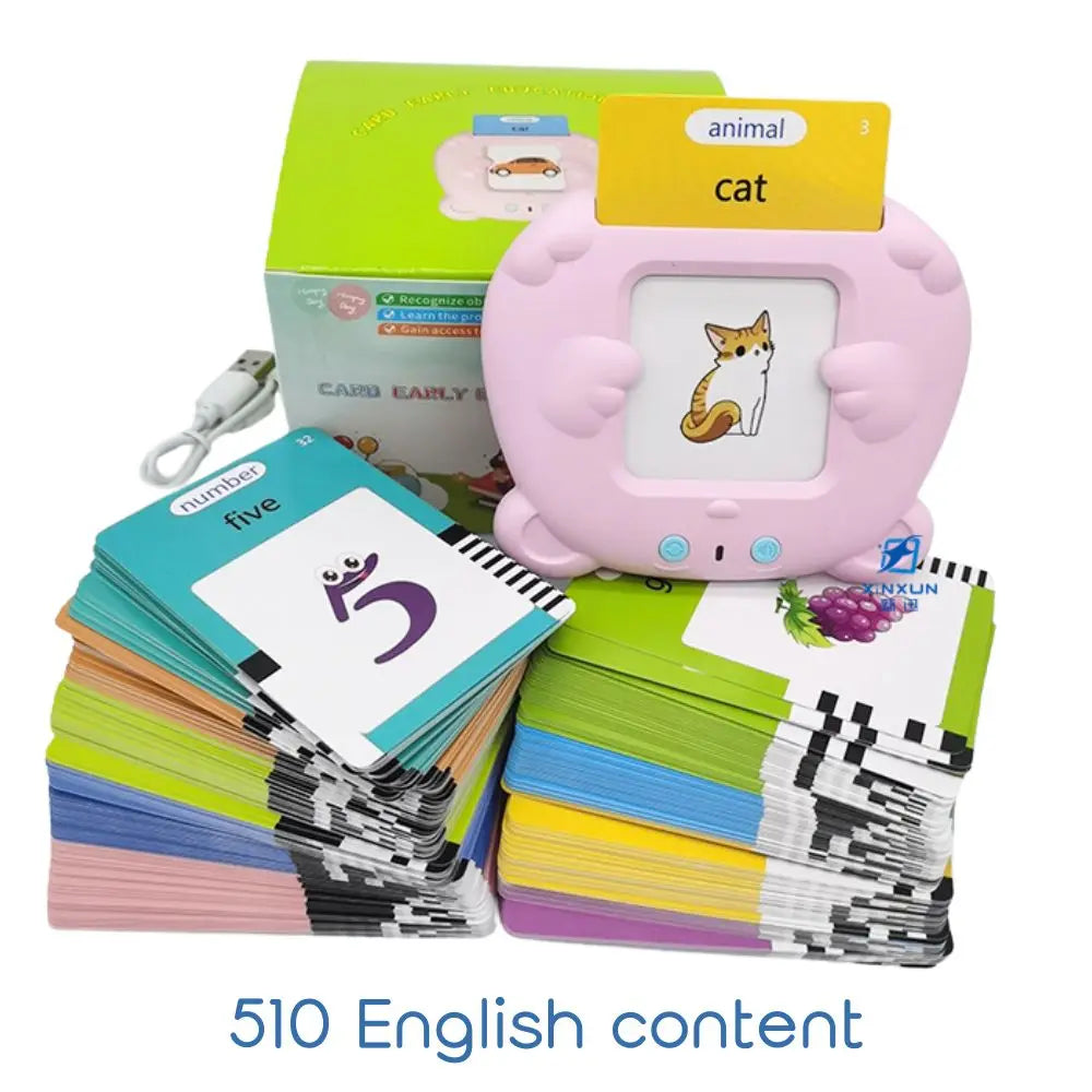 KTX-444179 Kids Educational Language Card Reader with 112 Talking Flash Cards