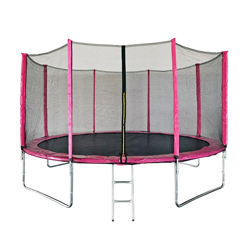 KTX-700307 Outdoor Family Trampoline with Safety Net - 6ft to 16ft Adjustable Size for Kids and Adults