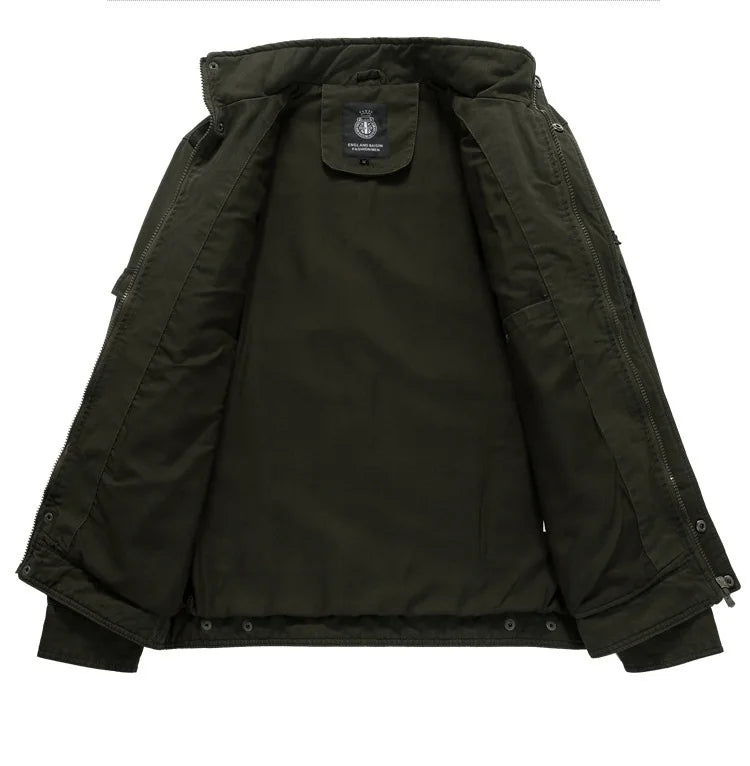 KTX-931347 Men's Winter Jacket Thick Outdoor Clothing Sports Moto Jacket With Zipper Closure Men's Coats