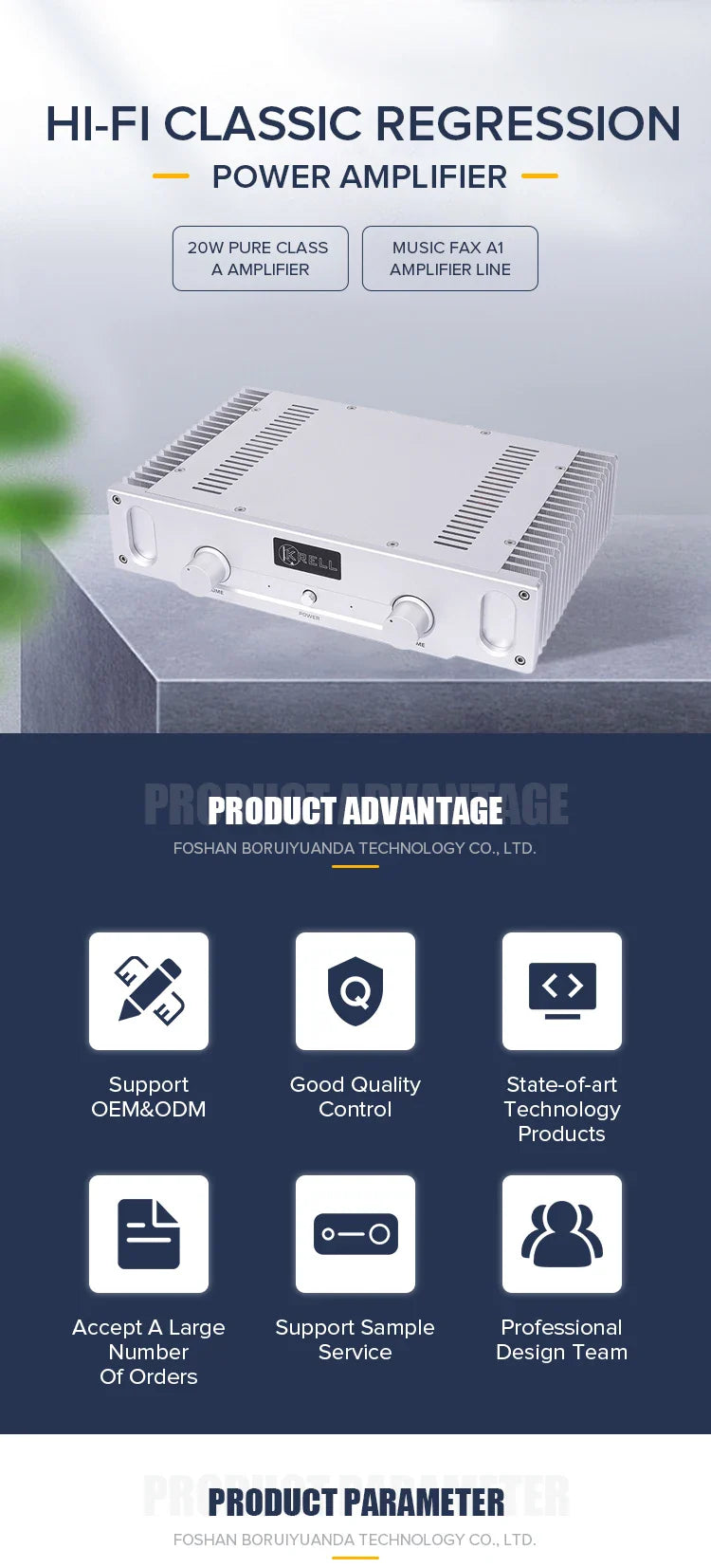 KTX-547155 BRZHIFI A1S 20W Pure Class A Power Amplifier for HiFi Audio Systems
