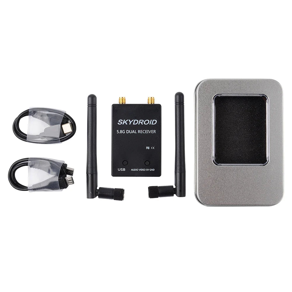 KTX-713299 UVC Dual Antenna Control Receiver 5.8GHz 150CH FPV Receiver with Audio for FPV Systems