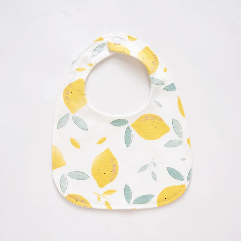KTX-064723 New Arrival Cute U-Shape Kids Bib Waterproof Kids Eating Saliva Towel Feeding Bibs Button Closure