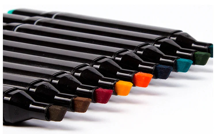 KTX-091475 Dual Brush Art Markers Set for Manga Sketching and Drawing