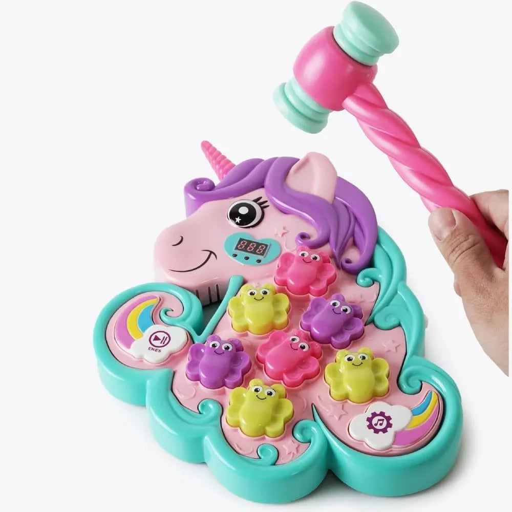 KTX-820819 Interactive Unicorn Hammer Mole Game for Kids Ages 5-13 - Educational Fun and Engagement