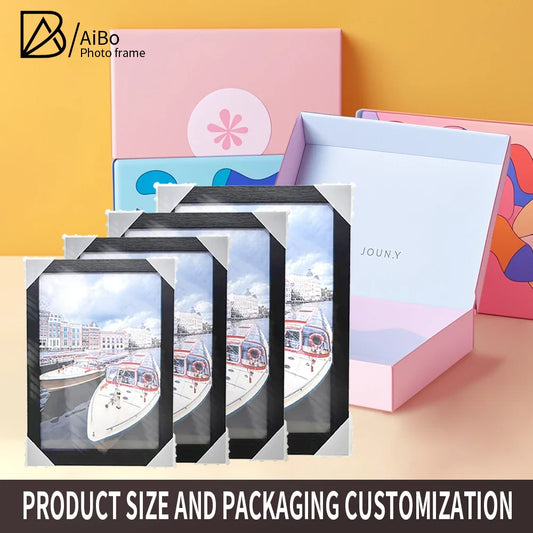 KTX-177171 Wooden Photo Frames in Black and White for Various Picture Sizes 3.5x5 to 12x16