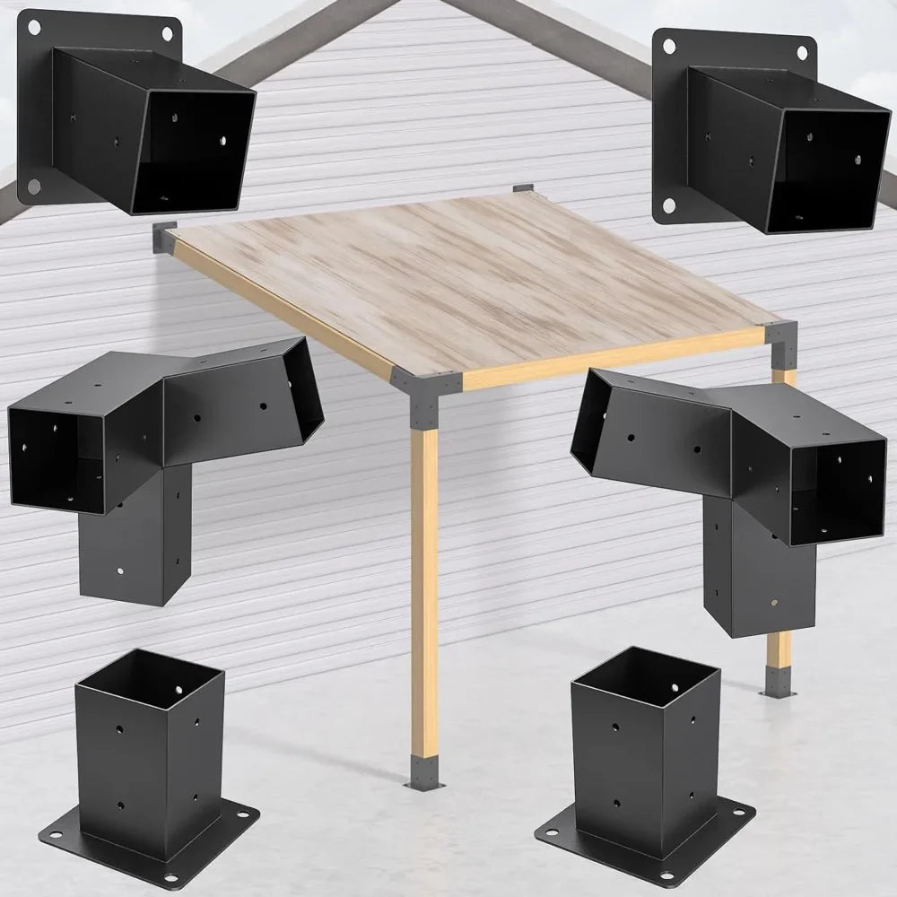 KTX-038675 Metal Pergola Bracket Kit for Garden Structures, Waterproof Connector for Arches and Gazebos