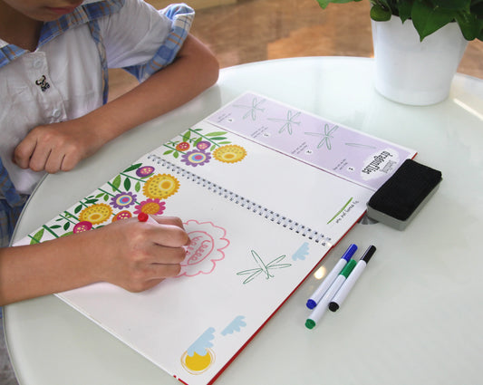 KTX-301587 Custom Spiral Bound Wipe Clean Board Book for Children's Learning