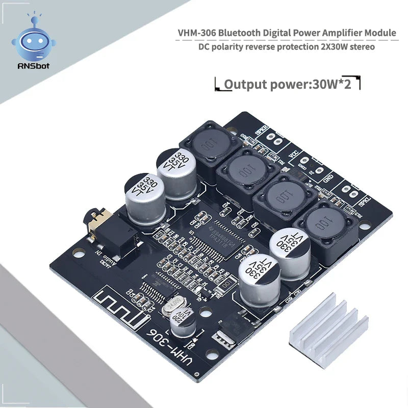 KTX-582867 TPA3118 Bluetooth Digital Amplifier 2X30W HIFI Stereo Speaker