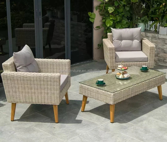 KTX-824467 Modern Outdoor Rattan Sofa Set for Stylish Garden and Patio Living
