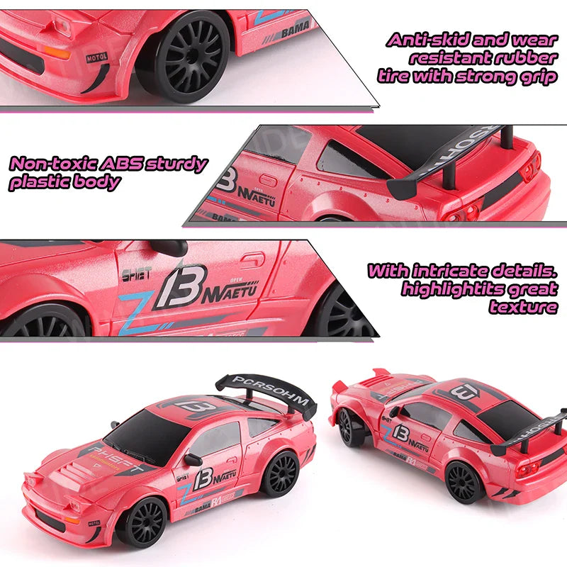 KTX-559827 1/24 Scale 4WD Electric Remote Control Stunt Drift Off-road Buggy with ABS Shell and TPR Wheels