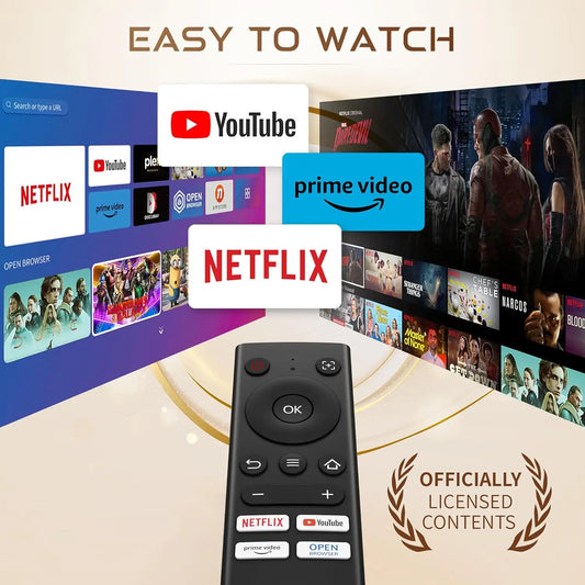 KTX-337043 1080P Mini Portable Projector with Auto Focus and Keystone Correction, Officially Licensed for Netflix