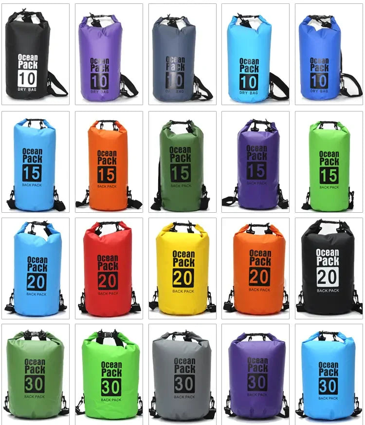 KTX-011027 Durable Waterproof Outdoor Sport Backpack Dry Bag - Available in Multiple Capacities (2L, 5L, 10L, 15L, 20L, 30L)