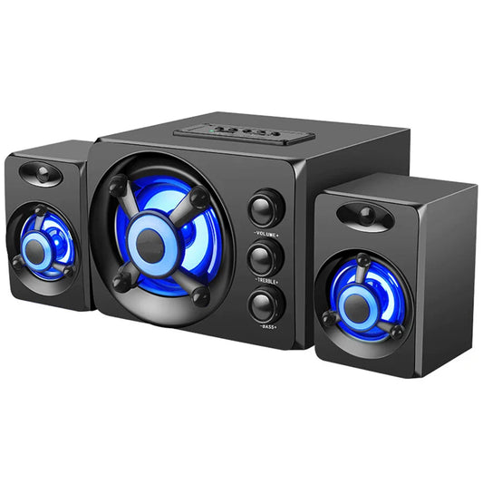 KTX-761363 RGB Colourful LED Desktop Gaming Speaker with Subwoofer