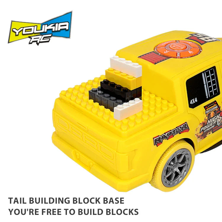 KTX-082963 Battery-Powered Electric Off-Road Truck for Kids with Lights, Music, and Building Block Compatibility