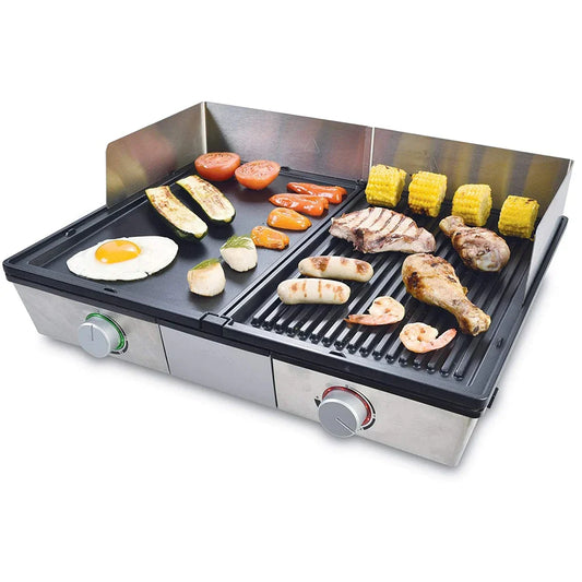 KTX-777683 1500W Adjustable Electric BBQ Grill with 8 Non-Stick Indoor Raclette Pans